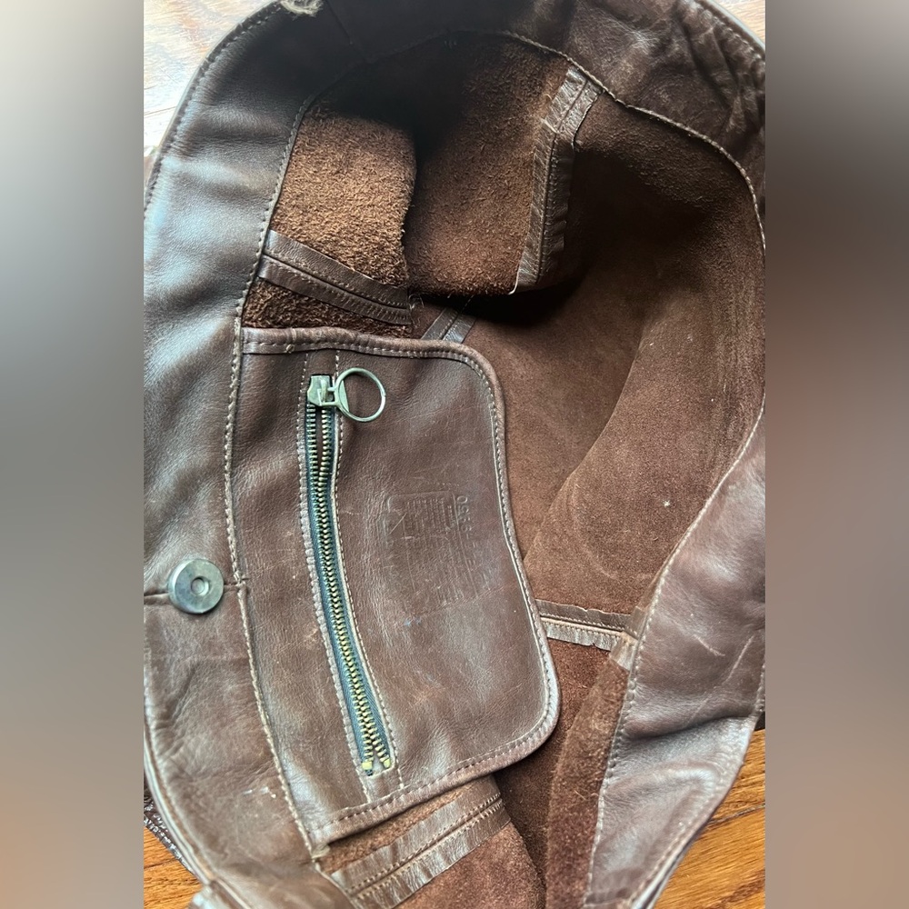 Coach Dark Brown Leather Shoulder Tote - Picture 5 of 5